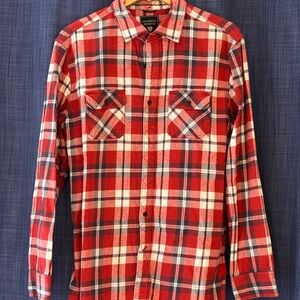 Hudson North Red and White Plaid Casual Shirt